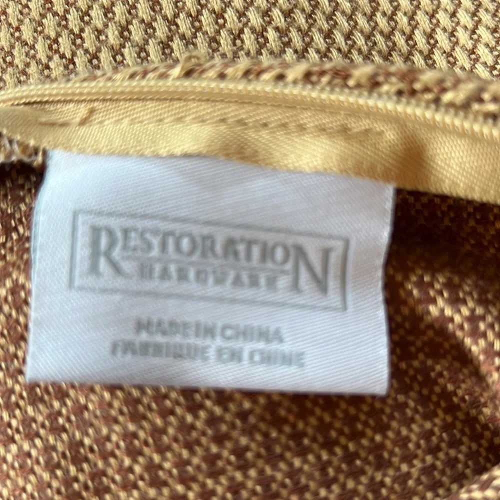 Restoration Hardware Zippered Accent Pillow Cover